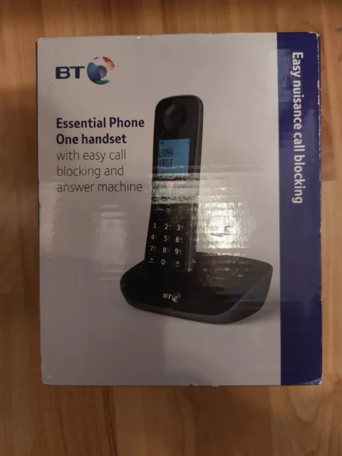 BT Essential DECT Phone with Call Blocking and Answer Machine Single Handset BT