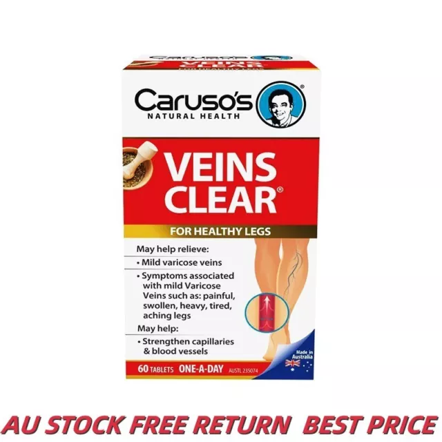 Best Price  Caruso's Veins Clear 60 Tablets Carusos Vein Care