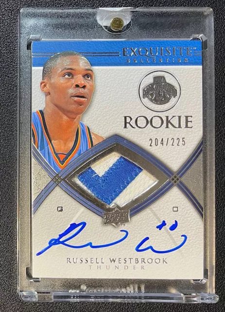 RUSSELL WESTBROOK 2008-09 Ud Exquisite #93 Rookie Patch Auto Autograph ...