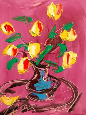 品質は非常に良い 海外油絵 肉筆絵 油絵 岡田征彦 菜の花の道 サイン有