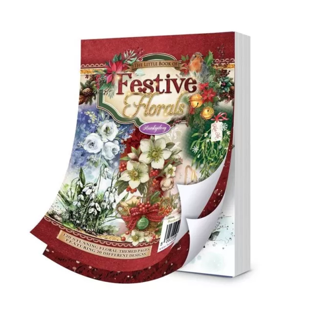 A6 Hunkydory Navidad Pequeño Libro De Festivo Floreados Manualidades Papers