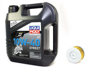 Motoröl Set Ölfilter OX410 Street 10W40 4 Liter für Honda Kawasaki Suzuki DRZ 3