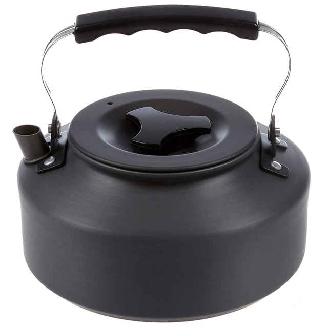 1.1L tragbare Wasserkocher Teekanne Aluminium Kaffeekanne fuer Outdoor Wand A7U7