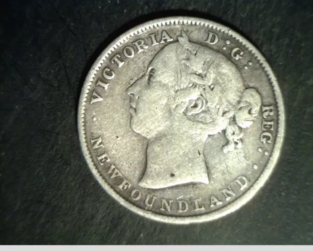 1900 Newfoundand, Canada 20 Cents, Med to High Grade .1401 oz Silver (Can-551)