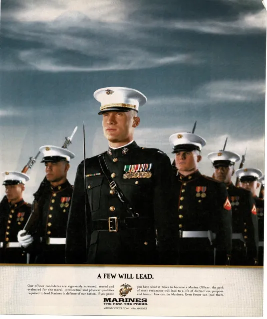 2011 U S Marines Recruiting Recruitment Vintage Print Ad Standing At Attention 2