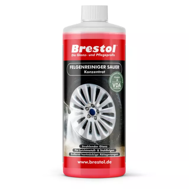 FELGENREINIGER 1000 ml Konzentrat Bremsenstaub Alufelgen Stahlfelgen Sauer