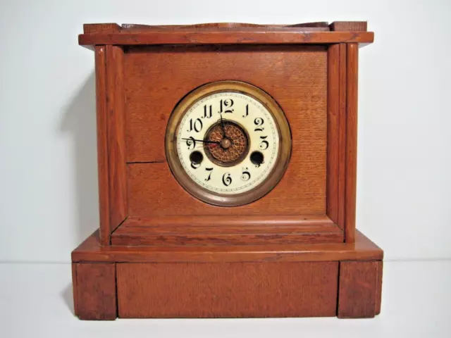 HAC Wurttemberg Wooden Mantle Clock Case & Dial with Electric Westclox Mechanism