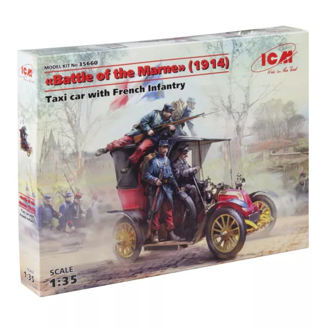 ICM 35660 Scale model car 1:35 Battle of the Marne (1914) Taxi + French Infantry