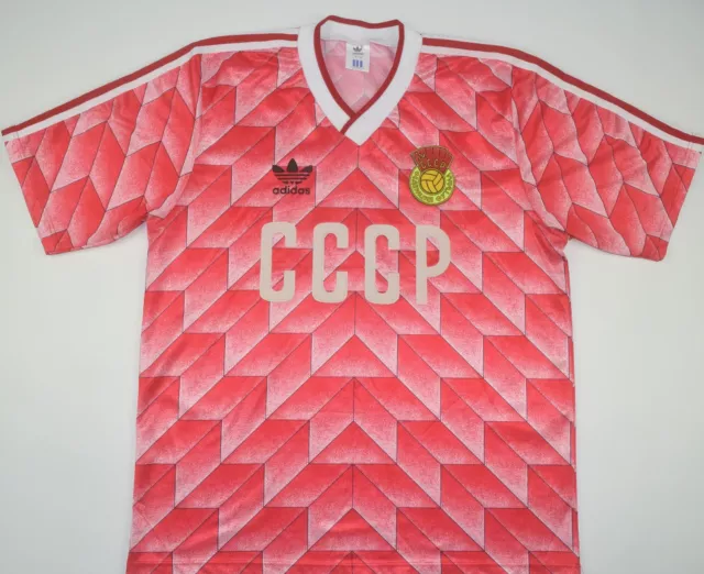 USSR SOVIET UNION 1989/1990 HOME FOOTBALL SHIRT JERSEY ADIDAS SIZE