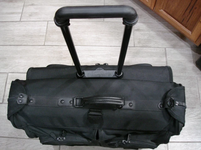 Tumi Black Xl Garment Bag 2- Wheeled Travel Luggage Ballistic Nylon Suitcase Euc 3