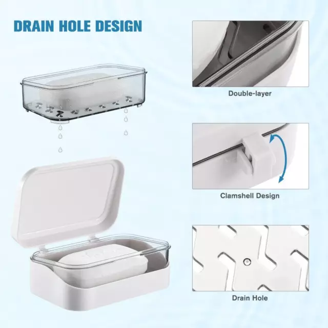 Drain Box Dormitory Soap Box Home Container Soap Holder Plastic Soap Case