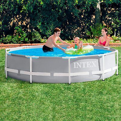 Intex Intex Prismaframe Pool Set Rondo 457 X 107 CM Pompe Échelle Plan 26724GN 