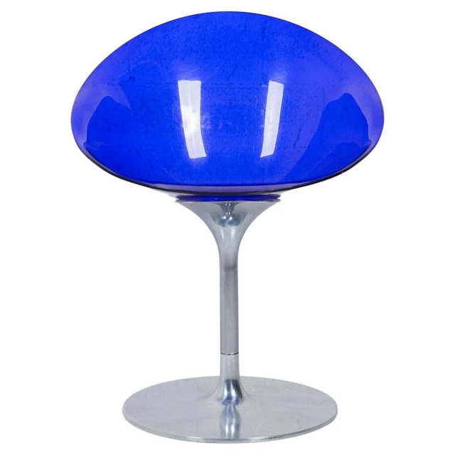 Eros swivel blue chair by Philippe Starck for Kartell 90s