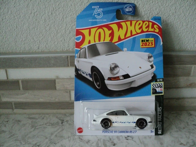 Hot Wheels Porsche 911 Carrera RS 2.7 - Retro Racers 8/10 - HKG42 - Voiture Miniature Blanche - Mattel 2023