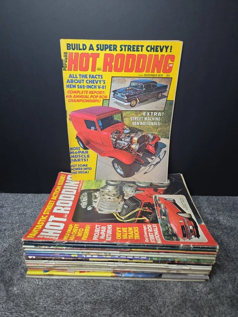 VTG POPULAR HOT Rod Magazine 1970's & Misc Hot Car Mags Lot of 26