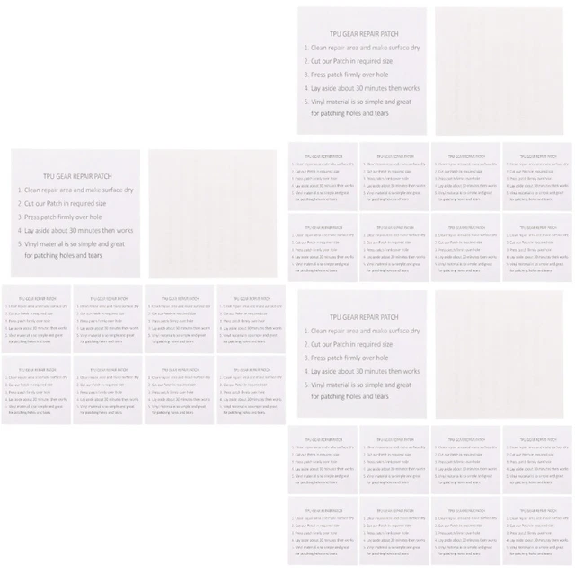 75 PCS Patches de réparation de bague de natation gonflables Patches de