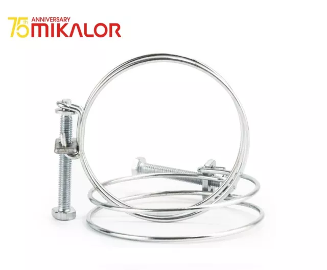 Double Wire Hose Spring Clips with Screw, Pipe Fuel Air Helix Hose Clamp Mikalor