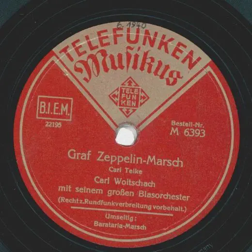 Carl Woitschach mit seinem Blasorchester - Graf Zeppelin Marsch / Barataria Mars