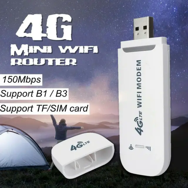 Unlocked 4G LTE Car WIFI Wireless USB Dongle Stick Broadband SIM Cards Portable