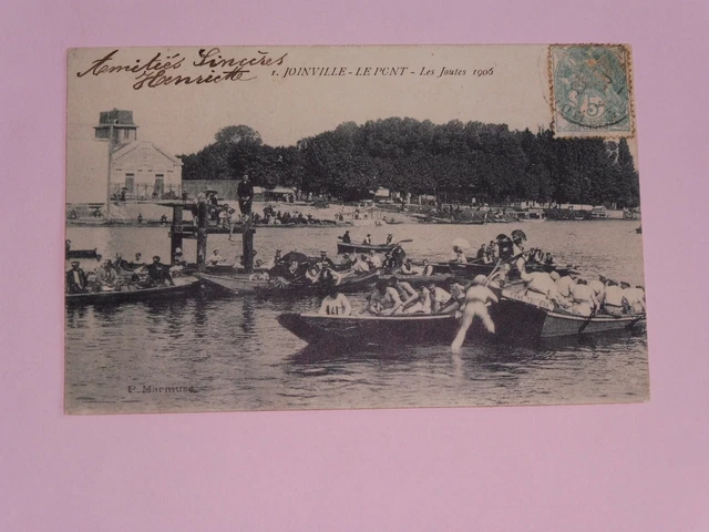 POSTCARD - JOINVILLE LE PONT - LES JOUTES in 1906