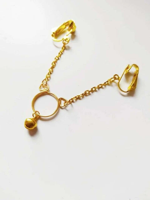 Clip Lèvres Abeille Doré - Bijou Érotique Intime En Acrylique Et Inox