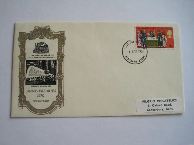 GB. sg 819 Anniv. 1970 fdc pm. Arbroath
