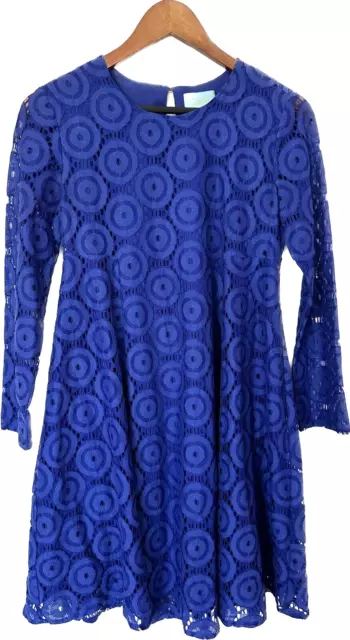 CeCe By Chyntia Steffe Dress Women's Size 0 Blue Lace Embroidered