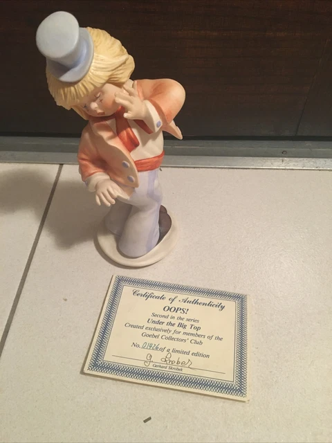 1986 Gerhard Skrobek By Goebel Limited Edition Under The Big Top "Oops" Figurine