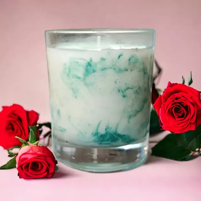 Luxury Bespoke Marble Wax Candle Designer inspired Fragrance in a Glass Gift 3