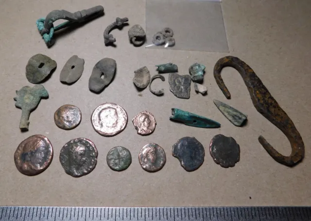 Roman Empire coins relics artifacts, metal detector finds!   #215-ro-lot-1