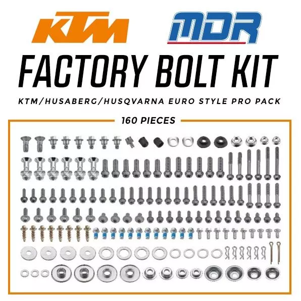 MDR KTM Husqvarna Euro Style Factory Hardware Bolt Pro Pack Kit KTM SX/SXF