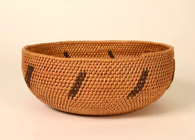 Antique Paiute Indian Basketry Bowl   2 1/2" x 6 3/4"d