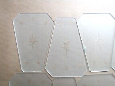 RECLAIMED FROSTED GLASS PANELS FOR HANGING LANTERN / LIGHT (Ref8279) 2