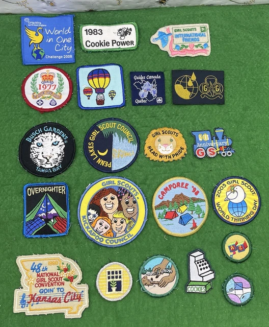 21X VINTAGE GIRL Scout / Guide Badges Sew On Patches 1970’s 2000’s