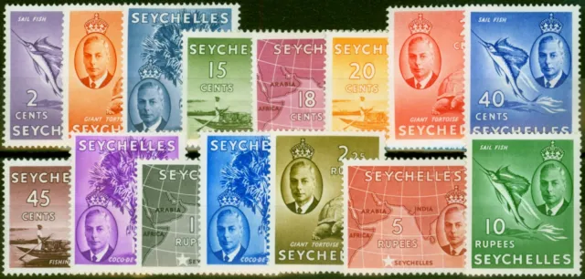 Seychelles 1952 Set of 15 SG158-172 Fine & Fresh LMM