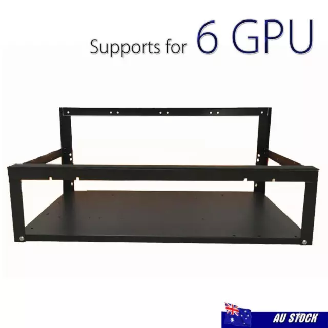 6/8 GPU Open Computer Frame Case Iron 50x28.5x22.5cm Frame Only SupportS 6 GPU