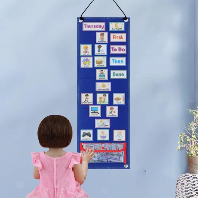TABLEAU DE CALENDRIER visuel pour les enfants Tableau de corvée ...