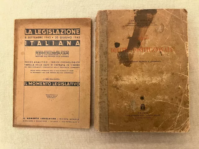 Corso di diritto costituzionale, Santi Romano 1940 + Il momento legislativo 1943