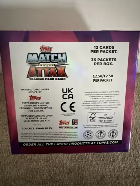 Topps match attax season 2023/24 Trading Cards . 36 Packets Full Box Sealed 2