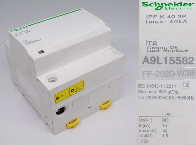 Schneider Electric iPF K 40 3P A9L15582 Surge Controller 14-3 #6386