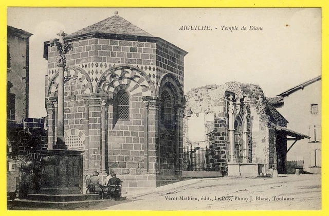cpa Auvergne 43 AIGUILHE (Haute Loire) TEMPLE of DIANE Ed. Verot Mathieu, Le PUY