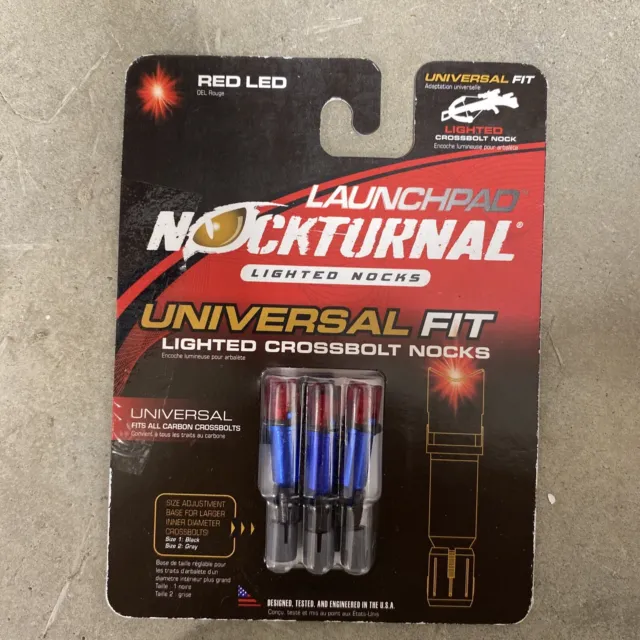 Launchpad Nockturnal Universal Fit Crossbow Nock - Red 3pk - NEW
