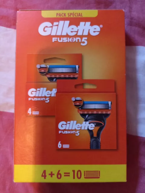 Gillette Fusion 5 Pack de 10 Lames de Rasoir - Orange