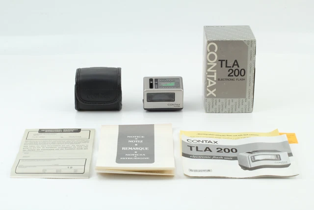 【Near MINT in Box】 Contax TLA200 Silver Shoe Mount Flash For G1 G2 From JAPAN
