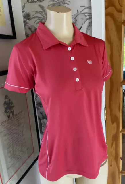 Palm Grove Golf Salmon Pink Polo Shirt Size 10 Women’s Short Sleeves