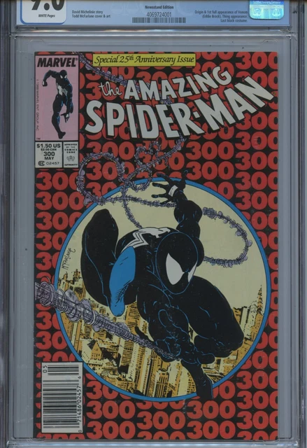 1988 Marvel Amazing Spider-Man #300 1St Appearance Venom Cgc 9.0 White Newsstand 2