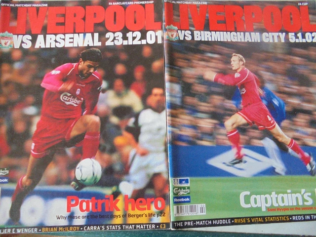 10 LIVERPOOL HOME Programmes 1990's & 2000's SEE LIST incs 6 Large A4 ...