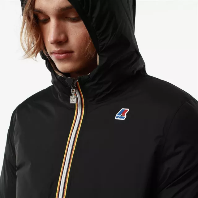 K-WAY JACQUES THERMO PLUS DOUBLE 2 360 € UOMO KWAY K111BEW AA0 Black Pure Beige 3