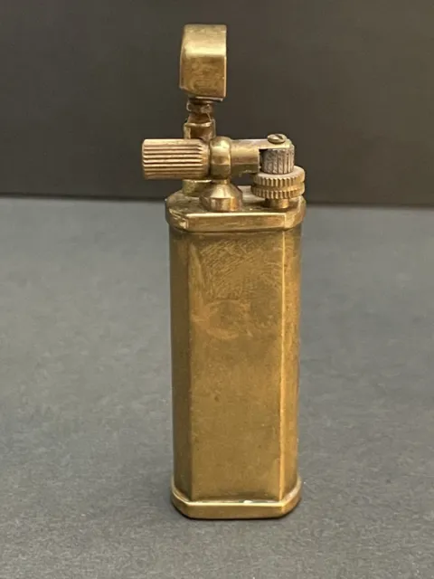 Vintage Brass Lighter Classic Lift Arm - WW II Era ~ Strikes Well ~ Unbranded