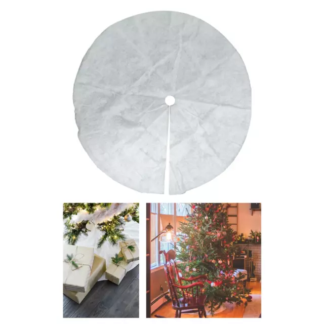 Tapis de sol en peluche blanche pour jupe d'arbre de noël, pour décorations